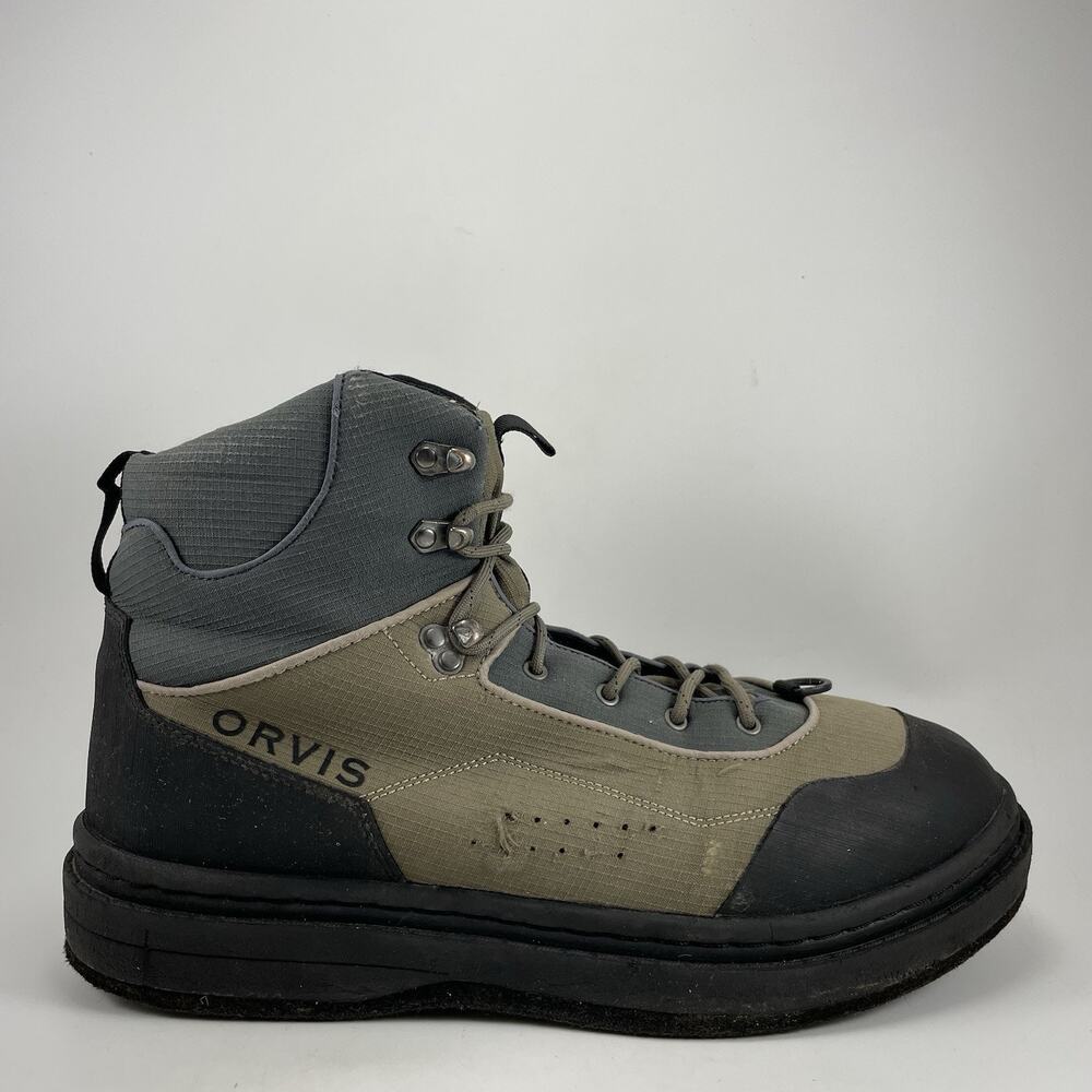 Orvis Encounter Wading Boots Mens Size 13 Gray Felt Sole Fly Fishing River Shoes